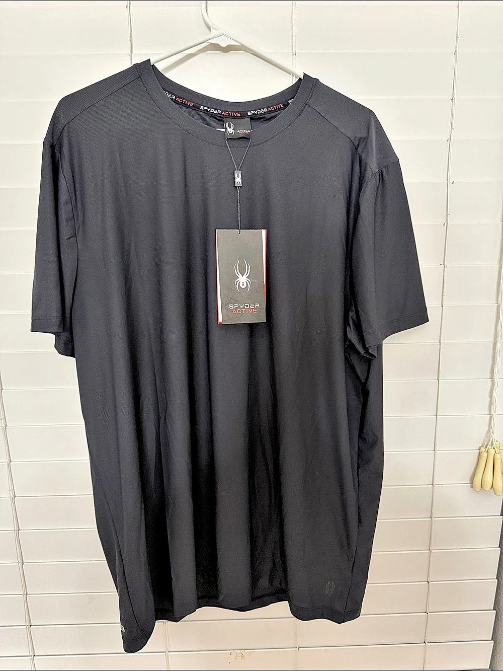 NWT Spyder Active SPM240A Men's Black Athletic Tee Size XL NWT